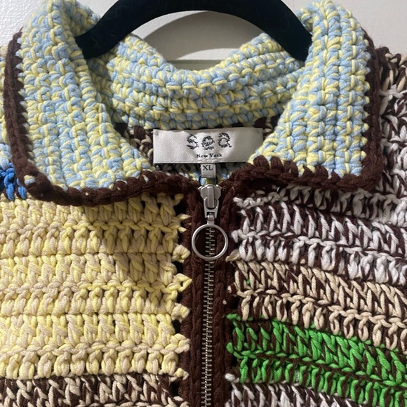 NWT Sea NY Paige Crochet-Knit Polo Sweater - Picture 9 of 12